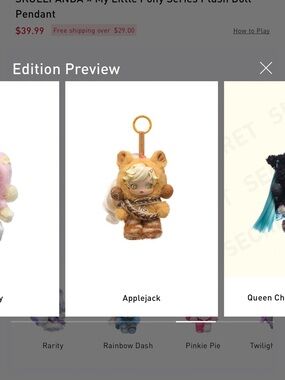 Pop Mart Skullpanda x My Little Pony Series Applejack NIB